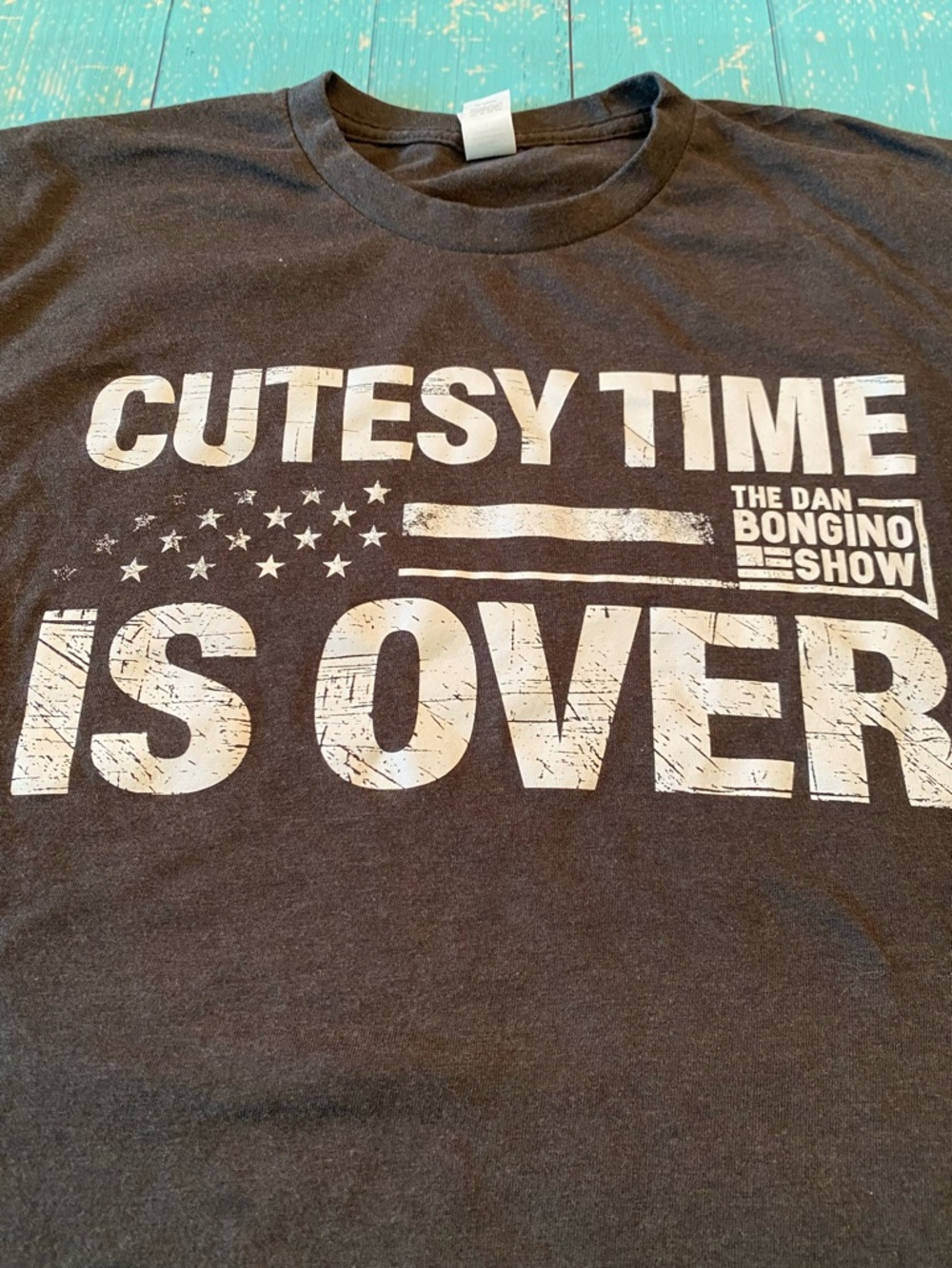 Dan Bongino Show Black "Cutesy Time Is Over" Graphic Tee - Picture 4 of 8